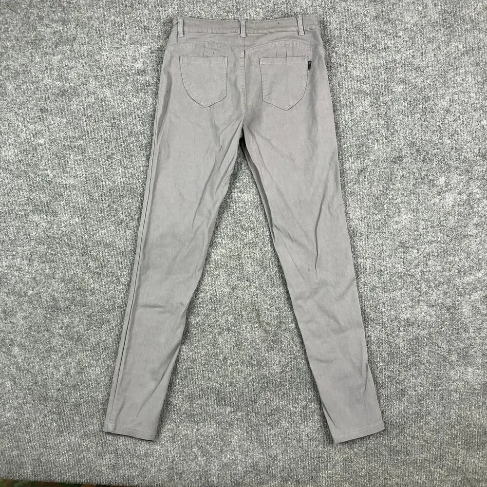 Hype Pants Womens Size 9 Gray Skinny Casual Stretch Mid‎ Rise Modern Basic Soft